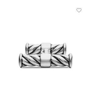 David Yurman Silver Cable Cufflinks